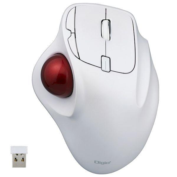 ナカバヤシ MUS-TRIF175W 無線5ボタン光学式親指トラックボール／ホワイト MUSTRIF175W 5,843円
