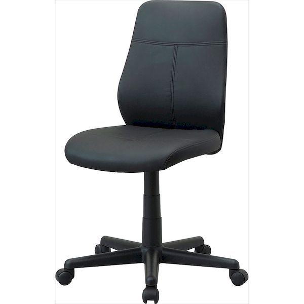 ナカバヤシ SLC-001D スリムOAレザ−チェア／ブラック SLC001Dの通販は