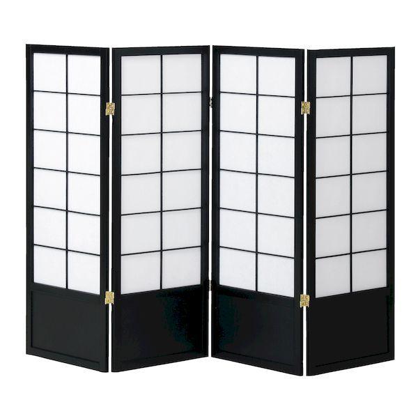 【個数：1個】弘益 JP-S120-4(BK) 直送 代引不可 【完成】和風衝立4連 ブラック JPS1204(BK)