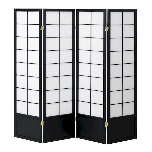 【個数：1個】弘益 JP-S150-4(BK) 直送 代引不可 【完成】和風衝立4連 ブラック JPS1504(BK)