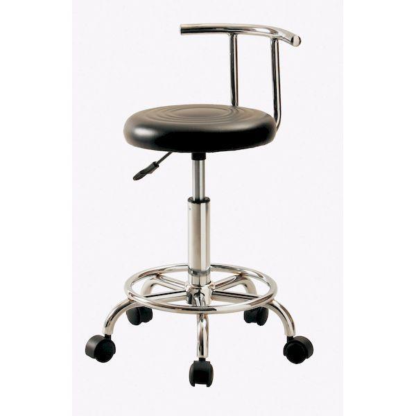 【個数：1個】弘益 KY-B300(BK) 直送 代引不可 【組立】キャスターチェア 背付 ブラック KYB300(BK)