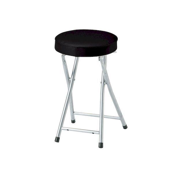 【個数：1個】弘益 PFC-SP50(BK) 直送 代引不可 【完成】P−フォールディングスツール ブラック PFCSP50(BK)