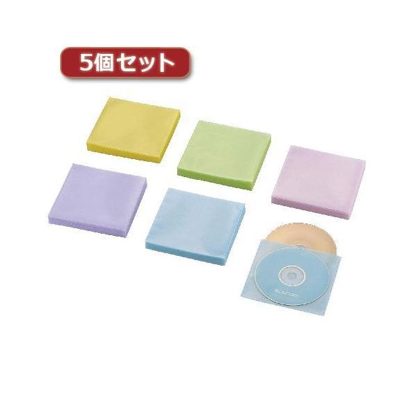 CCD-NWB120ASOX5 直送 代引不可 5個セットエレコム Blu−ray・CD・DVD対応不織布ケース スタンダード CCD−NWB120A