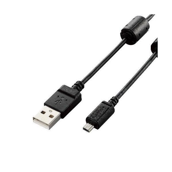【個数：1個】DGW-F8UF05BKX5 直送 代引不可 5個セット エレコム デジカメ用USBケーブル 平型mini8pin