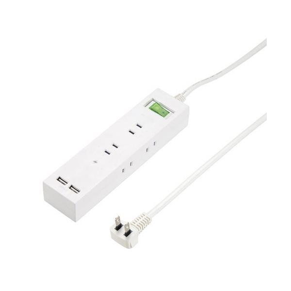 【個数：1個】H6BK8122UWHX5 直送 代引不可 5個セット YAZAWA 3方向から挿せる6個口USBタップホワイト