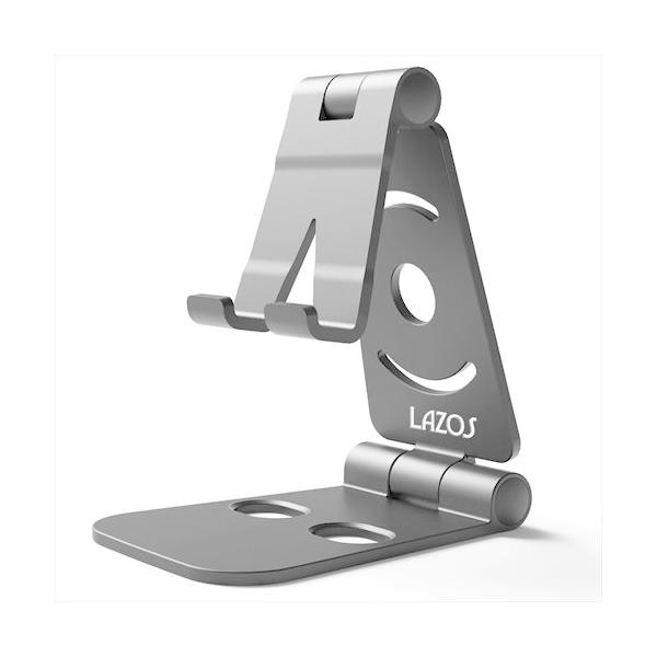 【個数：1個】L-SPS-BX20 直送 代引不可 20個セット Lazos 卓上スマホスタンド ブラック