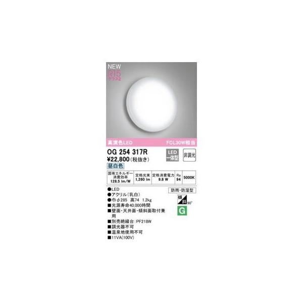 オーデリック ODELIC OG254317R 防湿防雨形LED