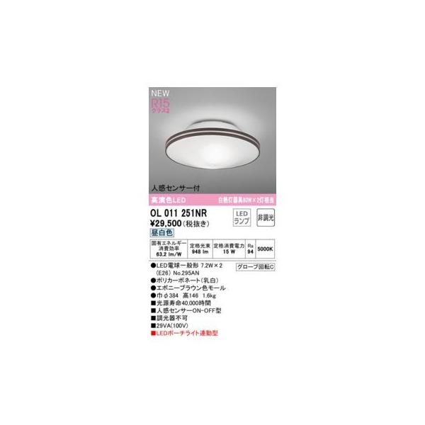 オーデリック ODELIC OL011251NR ランプ別梱包