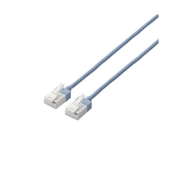 LD-GPASST/BU70X5 直送 代引不可 5個セット エレコム LANケーブル／CAT6A／スーパースリム／爪折れ防止／7．0m／ブルー LD