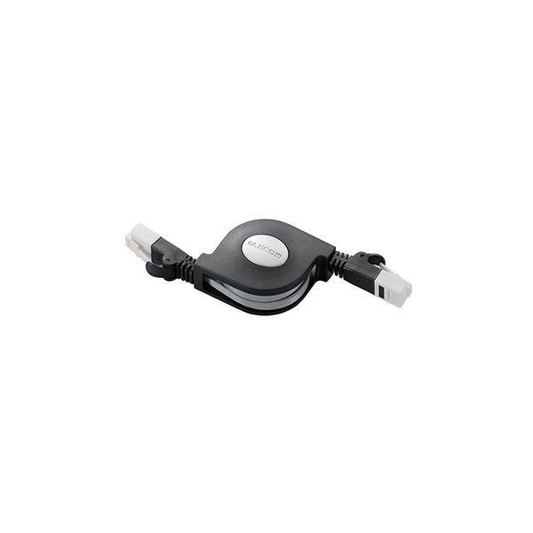 LD-MCTGT/BKX5 直送 代引不可 5個セット エレコム LANケーブル／CAT6／爪折れ防止／巻取／1．5m／ブラック LDMCTGT/BK