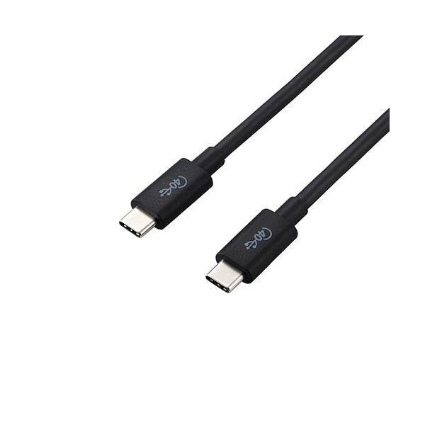 USB4-CC5P08BKX5 直送 代引不可 5個セット エレコム USB4ケーブル／C−Cタイプ／認証品／PD対応／40Gbps／0．8m／ブラッ