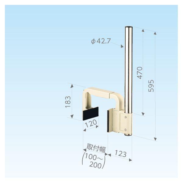 日晴金属 PAX-NT-KU パラボラキャッチャー BS・CSアンテナ取付金具 コンクリート手すり用 PAXNTKU