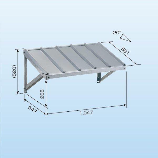 日晴金属 PC-RKJ30 PCキャッチャー 壁面用防雪屋根 PCRKJ30