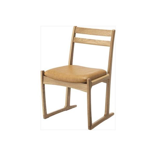 東谷 JPC-125OAK 【2個入】 直送 代引不可 チェア チェアーダイニングチェア 椅子 アームレスチェア ソリ脚 天然木 国産 日本製 曲線美