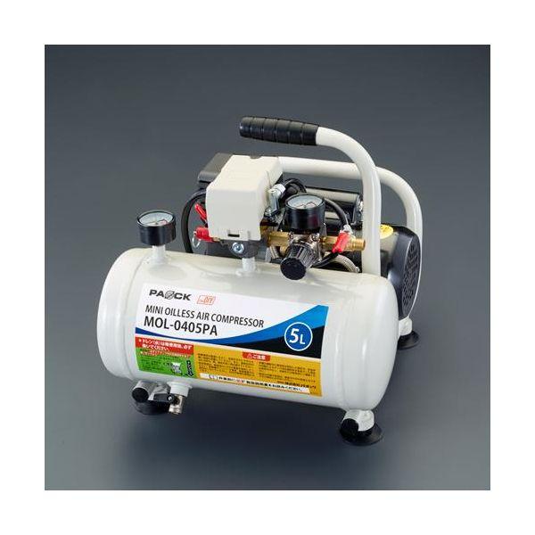 【個人宅配送不可】直送 代引不可 エスコ EA116SX AC100V／2200W ミニエアーコンプレッサー 5L／オイ 27,299円