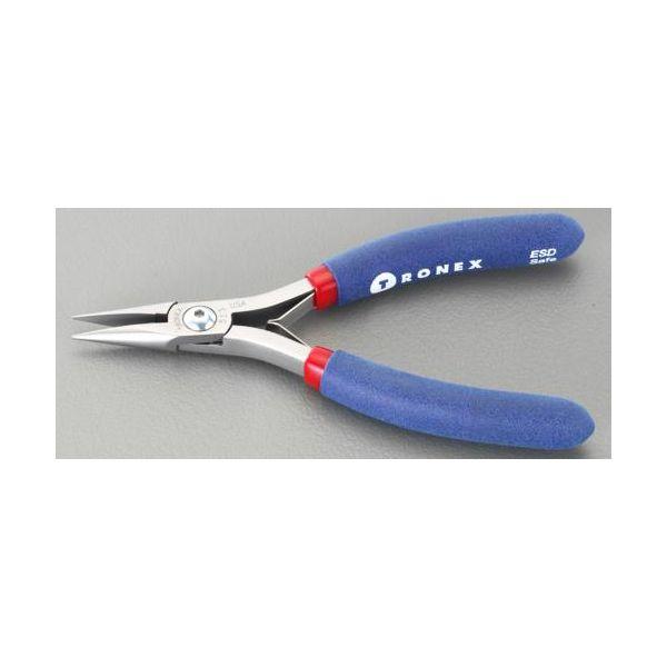 【個人宅配送不可】直送 代引不可 エスコ EA537T-3  124mm 精密用プライヤー ESD／半丸／バネ EA537T3