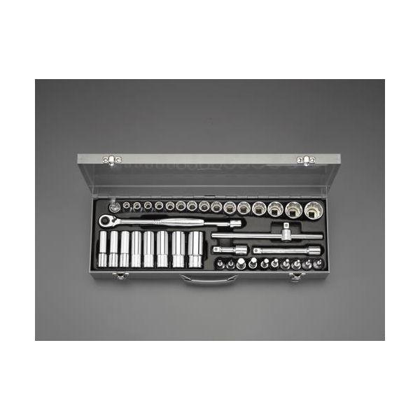 【個人宅配送不可】直送 代引不可 エスコ EA618K-12  1／2”DR ソケットレンチセット EA618K12