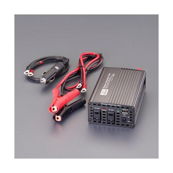 【個人宅配送不可】直送 代引不可 エスコ EA812JA-12B DC24V→AC100V／280W DC−ACインバ EA812JA12B