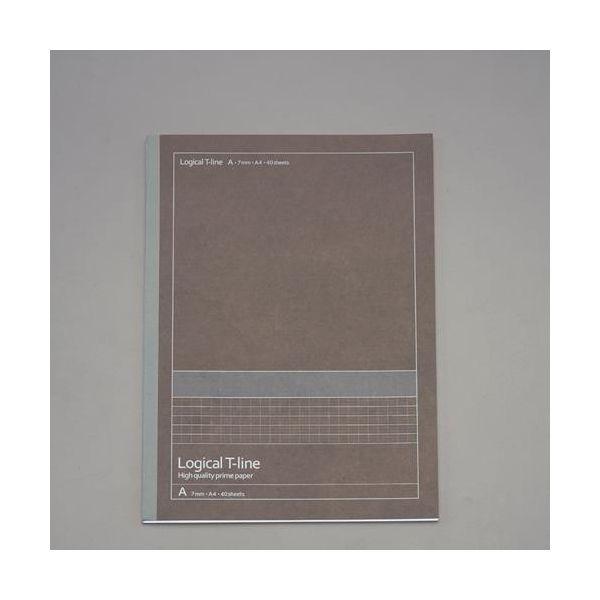 エスコ EA762GC-91A 7mm罫線A4ノート 40ページ／10冊 EA762GC91A