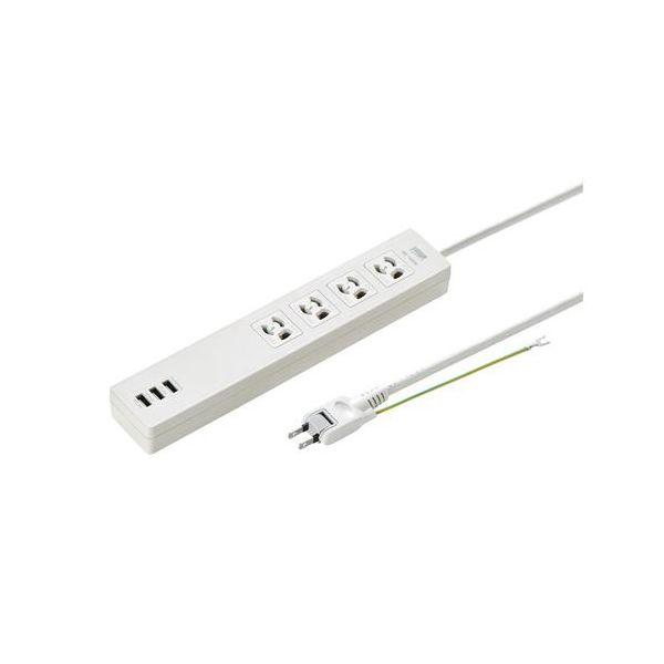 エスコ EA815GM-242 AC125V／4A タップ USBポート3個付 EA815GM242