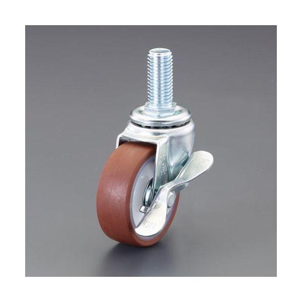 エスコ EA986P-16 φ100mm 自在キャスター ウレタン車／ブレーキ EA986P16