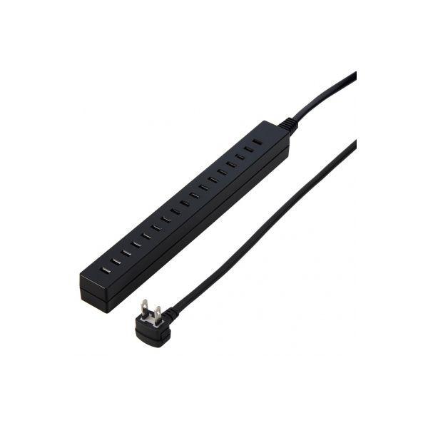 【個数：1個】H85025BK2X5 直送 代引不可 5個セット YAZAWA 差し込みフリータップベーシックブラック2．5m