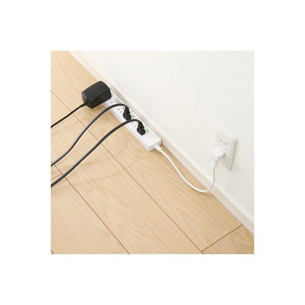 【個数：1個】H8S661WHX5 直送 代引不可 5個セット YAZAWA 6個口節電タップ1mホワイト_3