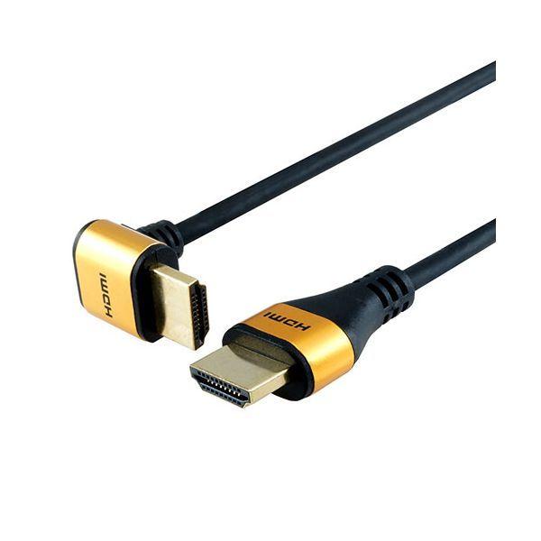 HL15-566GDX5 直送 代引不可 5個セット ホーリック HDMIケーブル L型90度 1．5m ゴールド HL15566GDX5