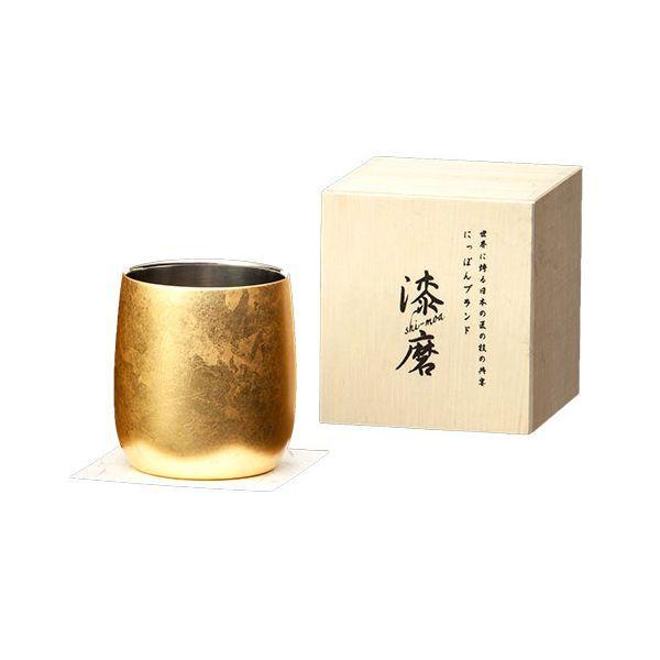 【個数：1個】SCW-D801 直送 代引不可 ウチキ 漆磨 漆塗りカップ 箔衣 はくごろも ダルマカップ 二重構造 SCWD801