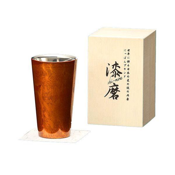 【個数：1個】SCW-L502 直送 代引不可 ウチキ 漆磨 漆塗りカップ 白檀 びゃくだん ストレートカップ 赤 二重構造 SCWL502