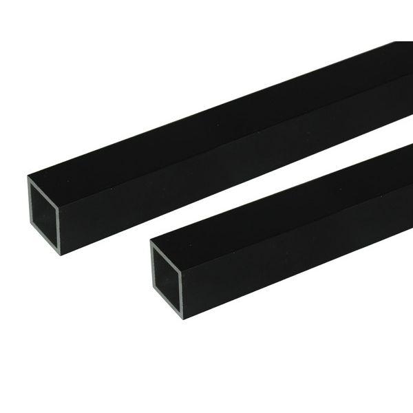 ハイロジック 4549396004408 3100440 アルミ角パイプ 2m 2．0x30x30mm ブラック 2入