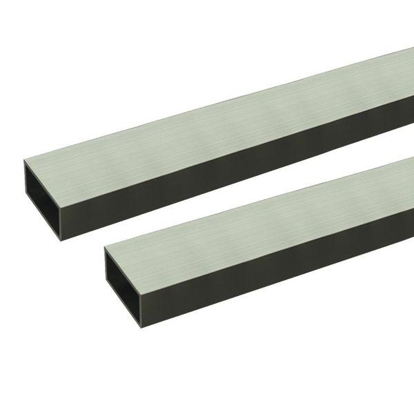 ハイロジック 4549396004651 3100465 アルミ角パイプ 2m 2．0x25x60mm シルバー 2入