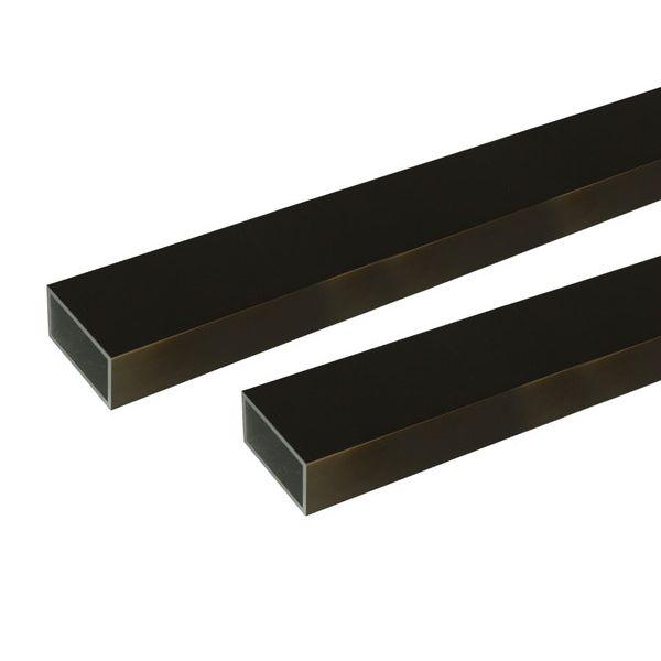ハイロジック 4549396004804 3100480 アルミ角パイプ 2m 2．0x20x25mm ブロンズ 2入