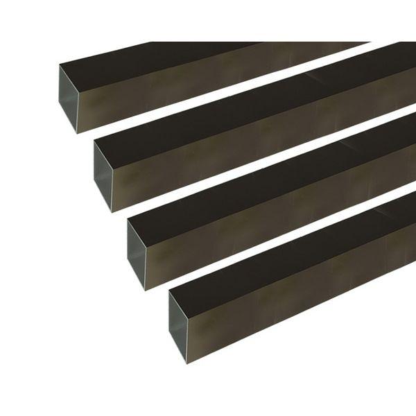 ハイロジック 4549396006143 3100614 アルミ角パイプ 1m 2．0x50x50mm ブロンズ 4入