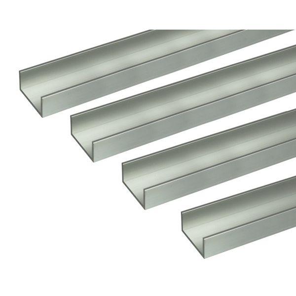 ハイロジック 4549396009120 3100912 アルミチャンネル 1m 3．0x100x50mm シルバー 4入