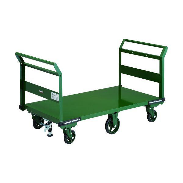 【個人宅配送不可】トラスコ TRUSCO OH-1LW-6S 直送 代引不可 鋼鉄製運搬車 1400X750 両袖型 鋳物6輪車 ストッパー付 OH1LW6S 台車・リヤカー