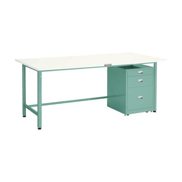 【個人宅配送不可】トラスコ TRUSCO RAE-1200UDC111 DG 直送 代引不可 ＲＡＥ型作業台 １２００Ｘ７５０ ３段キャビネット付 ダークグレー色 RA