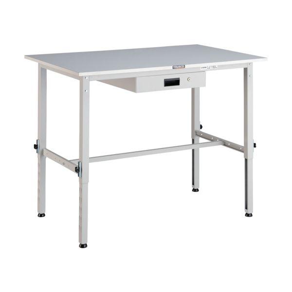 【個人宅配送不可】トラスコ TRUSCO RAEM-1200UDK1 W 直送 代引不可 RAEM型高さ調節作業台 1200X750 薄型1段引出付 W色 RA