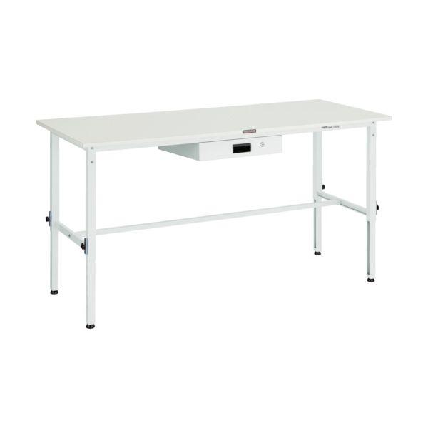 【個人宅配送不可】トラスコ TRUSCO RAEM-1500UDK1 W 直送 代引不可 RAEM型高さ調節作業台 1500X750 薄型1段引出付 W色 RA