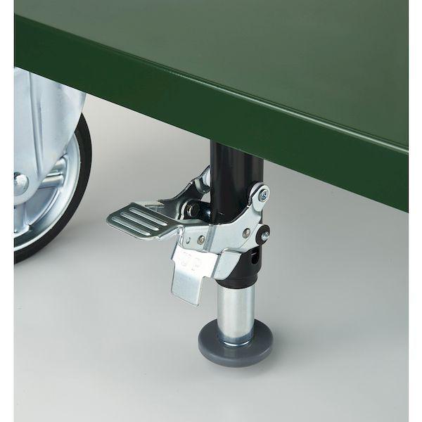 【個人宅配送不可】トラスコ TRUSCO SH10-1S 直送 代引不可 鋼鉄製運搬車 1トン 1200X750 緑 ストッパー付 SH101S_3