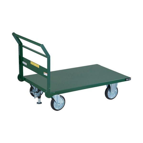 【個人宅配送不可】トラスコ TRUSCO SH-1CS 直送 代引不可 鋼鉄製運搬車 ハンドル側自在車輪 1200X750 Φ200プレス車 Lストッパー付 S
