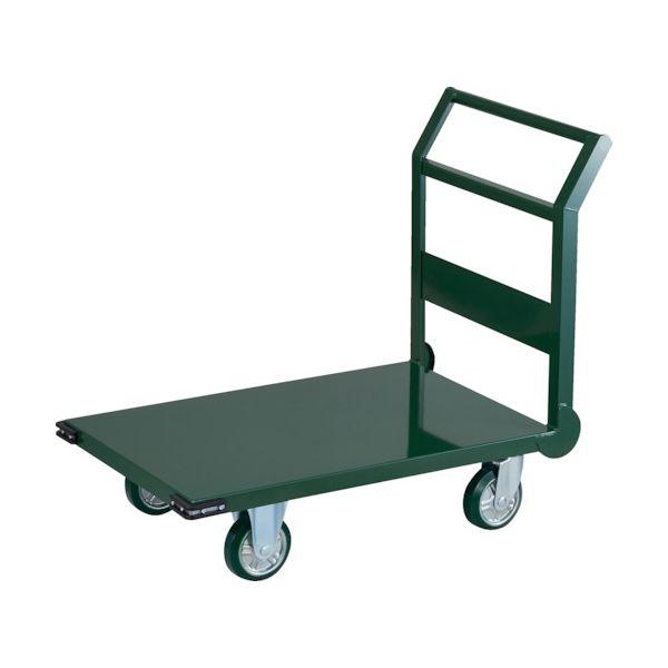 【個人宅配送不可】トラスコ TRUSCO SH-1UC 直送 代引不可 鋼鉄製運搬車 ハンドル側自在車輪 1200X750 Φ200ウレタン車 緑 SH1UC