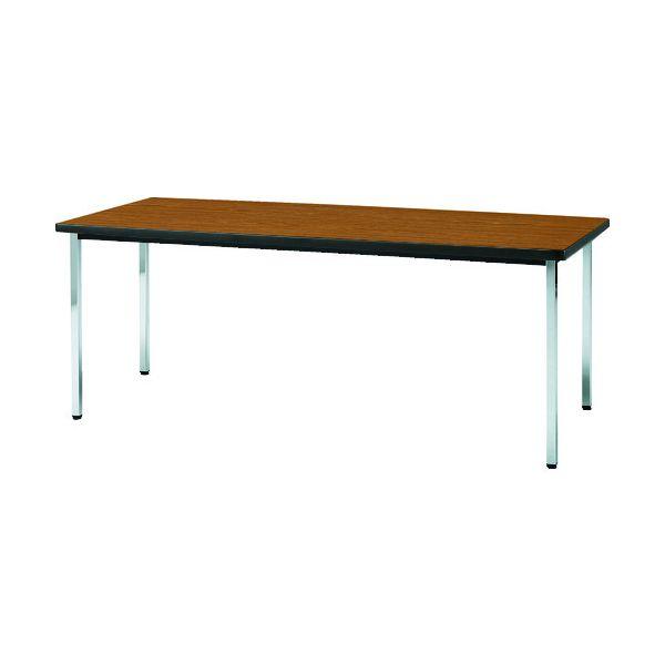 【個人宅配送不可】トラスコ TRUSCO TDS1560-T 直送 代引不可 会議用テーブル １５００Ｘ６００ＸＨ７００ 角脚 下棚無し チーク TDS1560