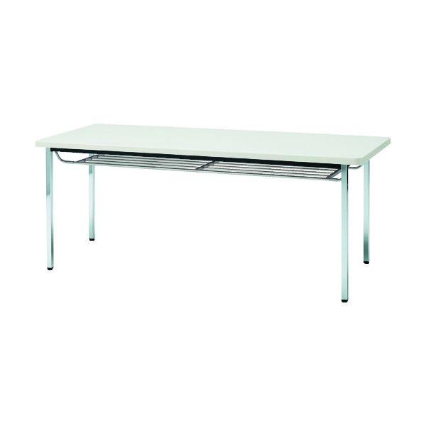 【個人宅配送不可】トラスコ TRUSCO TDST1260-W 直送 代引不可 会議用テーブル １２００Ｘ６００ＸＨ７００ 下棚付 丸脚 ホワイト TDST12
