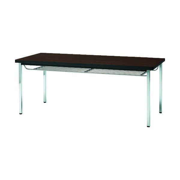 【個人宅配送不可】トラスコ TRUSCO TDST1575-RO 直送 代引不可 会議用テーブル １５００Ｘ７５０ＸＨ７００ 下棚付 丸脚 ローズ TDST15