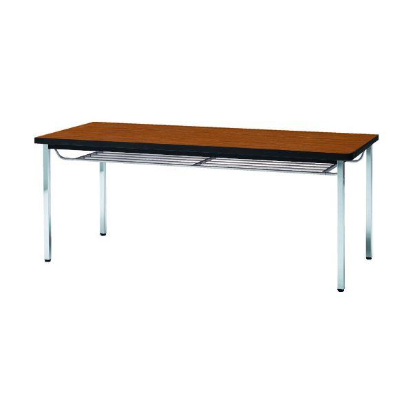 【個人宅配送不可】トラスコ TRUSCO TDST1575-T 直送 代引不可 会議用テーブル １５００Ｘ７５０ＸＨ７００ 下棚付 丸脚 チーク TDST157