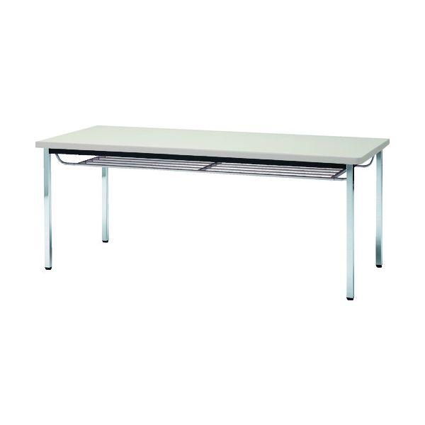 【個人宅配送不可】トラスコ TRUSCO TDST1590-NG 直送 代引不可 会議用テーブル １５００Ｘ９００ＸＨ７００ 下棚付 丸脚 ニューグレー TDS