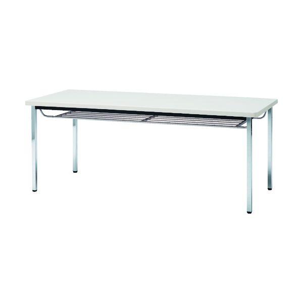 【個人宅配送不可】トラスコ TRUSCO TDST1590-W 直送 代引不可 会議用テーブル １５００Ｘ９００ＸＨ７００ 下棚付 丸脚 ホワイト TDST15