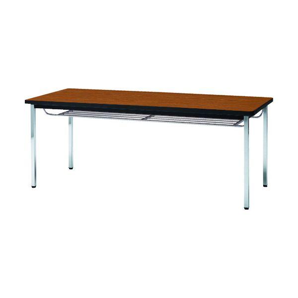 【個人宅配送不可】トラスコ TRUSCO TDST1875-T 直送 代引不可 会議用テーブル １８００Ｘ７５０ＸＨ７００ 下棚付 丸脚 チーク TDST187
