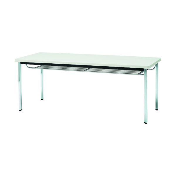 【個人宅配送不可】トラスコ TRUSCO TDST1875-W 直送 代引不可 会議用テーブル １８００Ｘ７５０ＸＨ７００ 下棚付 丸脚 ホワイト TDST18